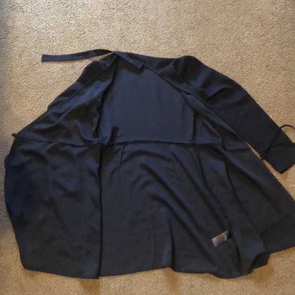 Black Wrap Around Cocktail Dress with Choker - Picture 14 of 16